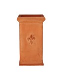 Square Umbrella Stand with Terracotta Lily